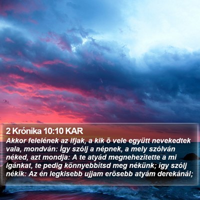 2 Krónika 10:10 KAR Bible Verse Image