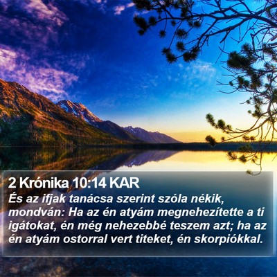2 Krónika 10:14 KAR Bible Verse Image