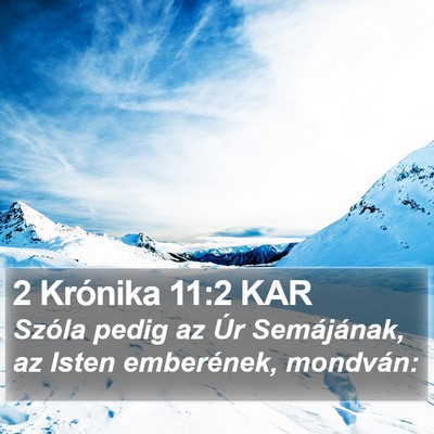 2 Krónika 11:2 KAR Bible Verse Image