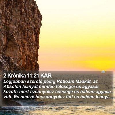 2 Krónika 11:21 KAR Bible Verse Image