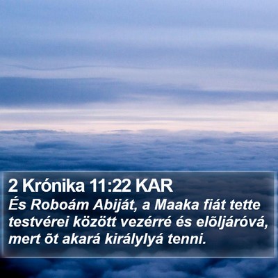 2 Krónika 11:22 KAR Bible Verse Image