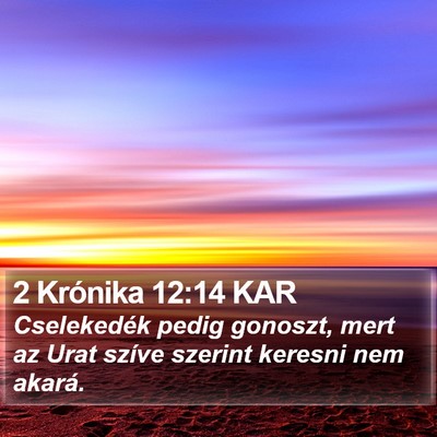 2 Krónika 12:14 KAR Bible Verse Image