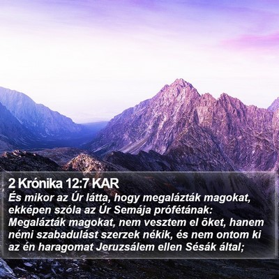 2 Krónika 12:7 KAR Bible Verse Image