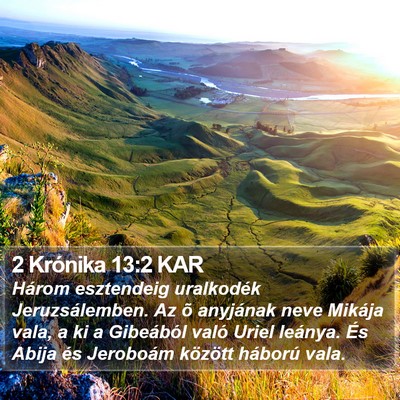 2 Krónika 13:2 KAR Bible Verse Image
