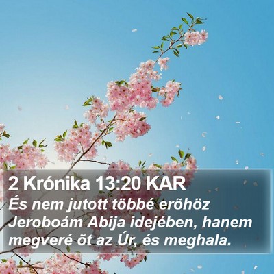 2 Krónika 13:20 KAR Bible Verse Image