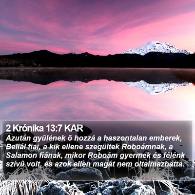 2 Krónika 13:7 KAR Bible Verse Image