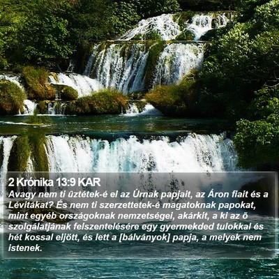 2 Krónika 13:9 KAR Bible Verse Image