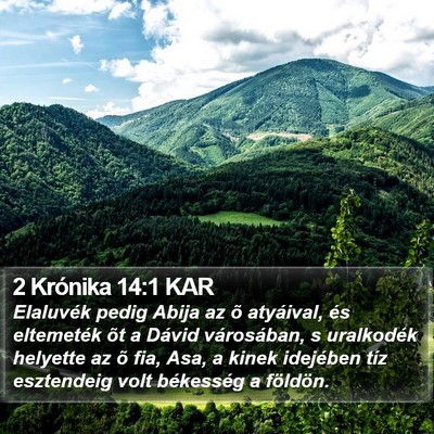 2 Krónika 14:1 KAR Bible Verse Image