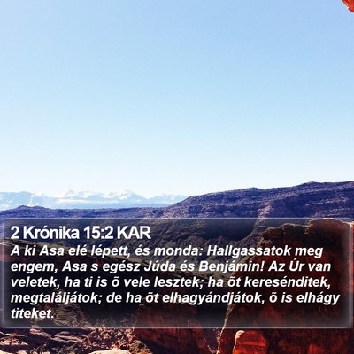 2 Krónika 15:2 KAR Bible Verse Image