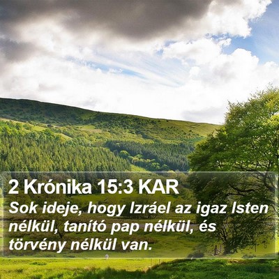 2 Krónika 15:3 KAR Bible Verse Image