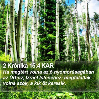 2 Krónika 15:4 KAR Bible Verse Image