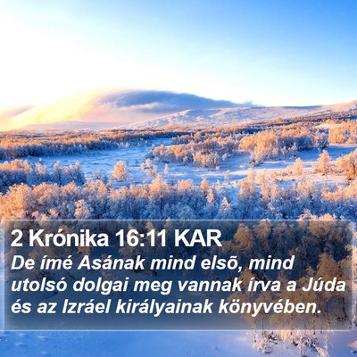 2 Krónika 16:11 KAR Bible Verse Image