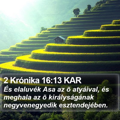 2 Krónika 16:13 KAR Bible Verse Image