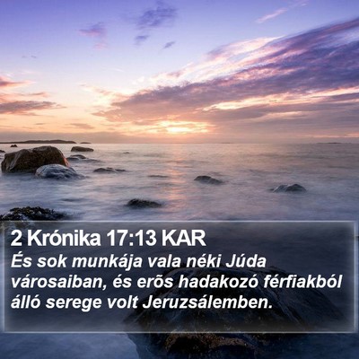 2 Krónika 17:13 KAR Bible Verse Image