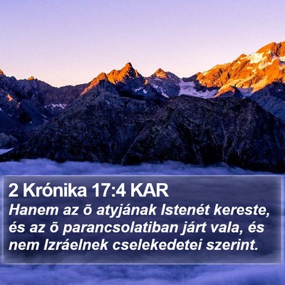 2 Krónika 17:4 KAR Bible Verse Image