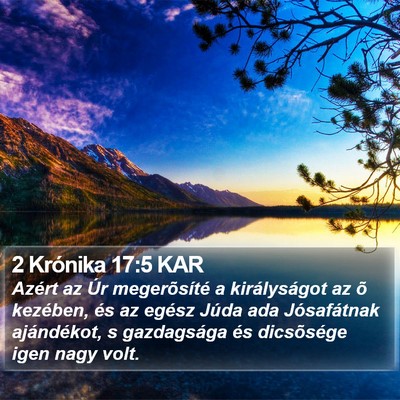 2 Krónika 17:5 KAR Bible Verse Image