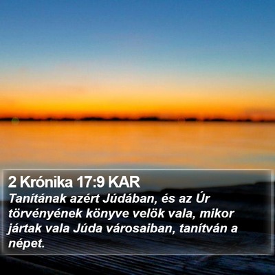 2 Krónika 17:9 KAR Bible Verse Image