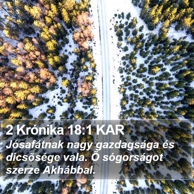 2 Krónika 18:1 KAR Bible Verse Image