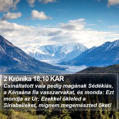 2 Krónika 18:10 KAR Bible Verse Image