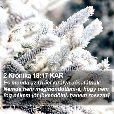 2 Krónika 18:17 KAR Bible Verse Image