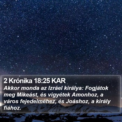 2 Krónika 18:25 KAR Bible Verse Image