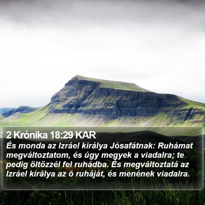 2 Krónika 18:29 KAR Bible Verse Image