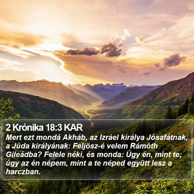 2 Krónika 18:3 KAR Bible Verse Image