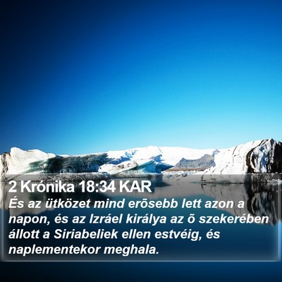 2 Krónika 18:34 KAR Bible Verse Image