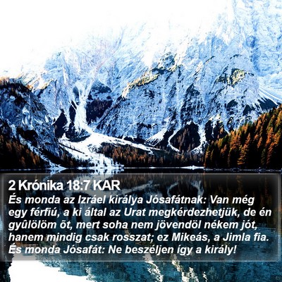 2 Krónika 18:7 KAR Bible Verse Image
