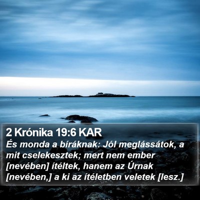 2 Krónika 19:6 KAR Bible Verse Image