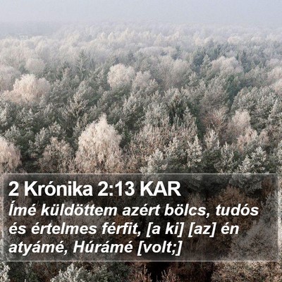2 Krónika 2:13 KAR Bible Verse Image