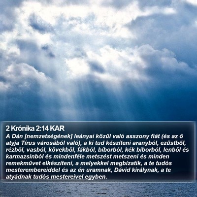 2 Krónika 2:14 KAR Bible Verse Image