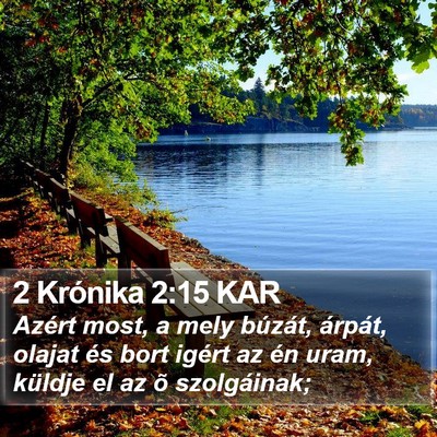 2 Krónika 2:15 KAR Bible Verse Image