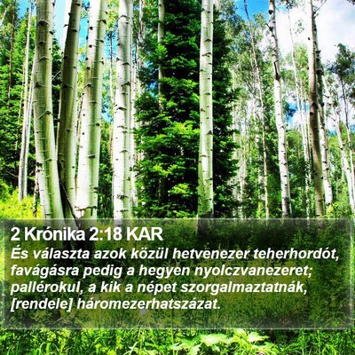 2 Krónika 2:18 KAR Bible Verse Image