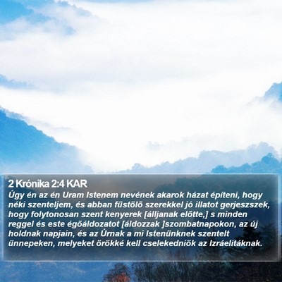 2 Krónika 2:4 KAR Bible Verse Image