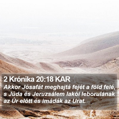 2 Krónika 20:18 KAR Bible Verse Image
