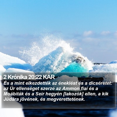 2 Krónika 20:22 KAR Bible Verse Image