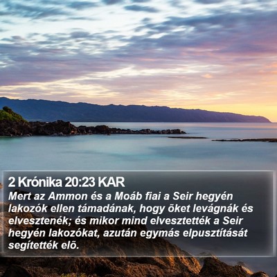2 Krónika 20:23 KAR Bible Verse Image
