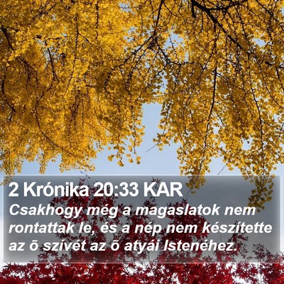 2 Krónika 20:33 KAR Bible Verse Image