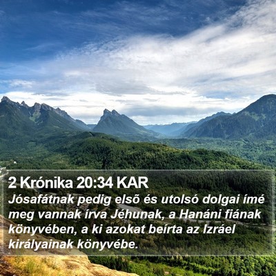 2 Krónika 20:34 KAR Bible Verse Image