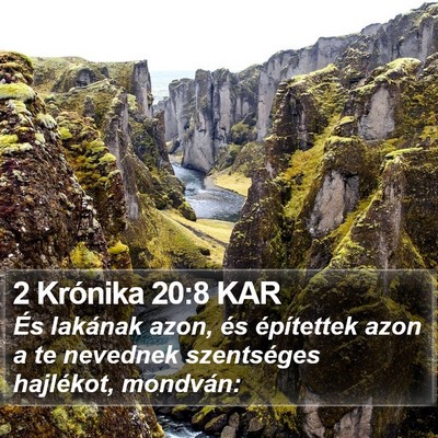 2 Krónika 20:8 KAR Bible Verse Image