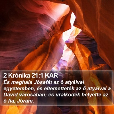 2 Krónika 21:1 KAR Bible Verse Image