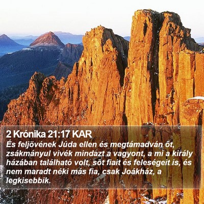 2 Krónika 21:17 KAR Bible Verse Image