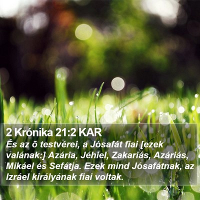 2 Krónika 21:2 KAR Bible Verse Image