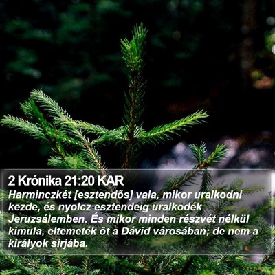 2 Krónika 21:20 KAR Bible Verse Image