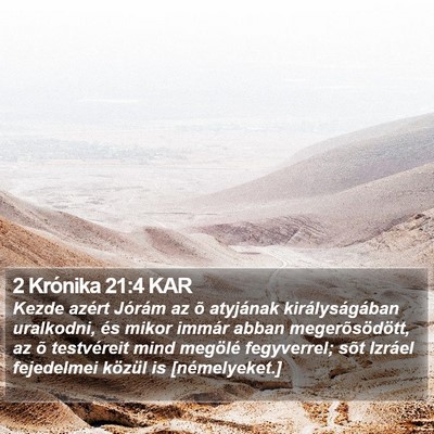 2 Krónika 21:4 KAR Bible Verse Image