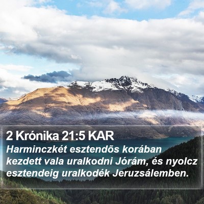 2 Krónika 21:5 KAR Bible Verse Image