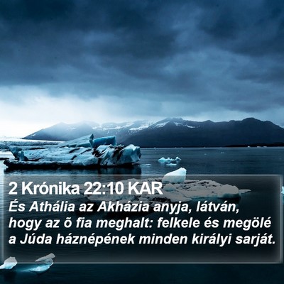 2 Krónika 22:10 KAR Bible Verse Image