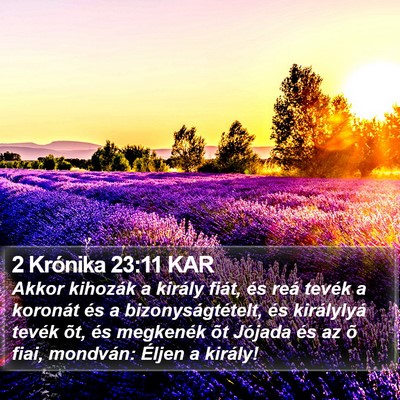 2 Krónika 23:11 KAR Bible Verse Image