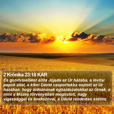 2 Krónika 23:18 KAR Bible Verse Image